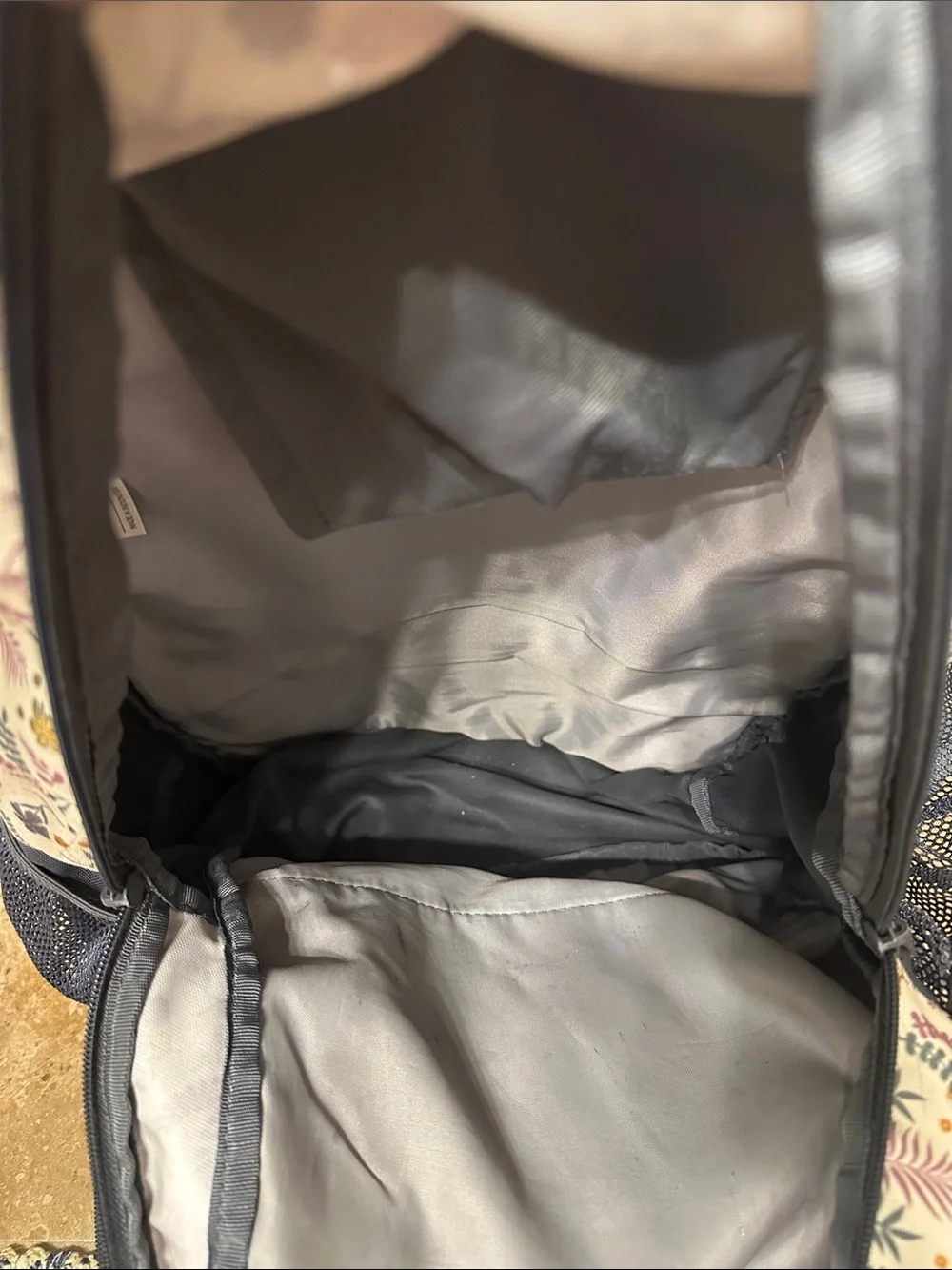 adidas Cream Floral Backpack with Navy Details - Picture 4 of 8